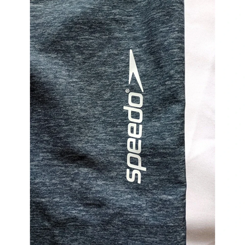 New Speedo Men's XXL Gray 4-Way Stretch Swim Trunks Shorts Athleisure